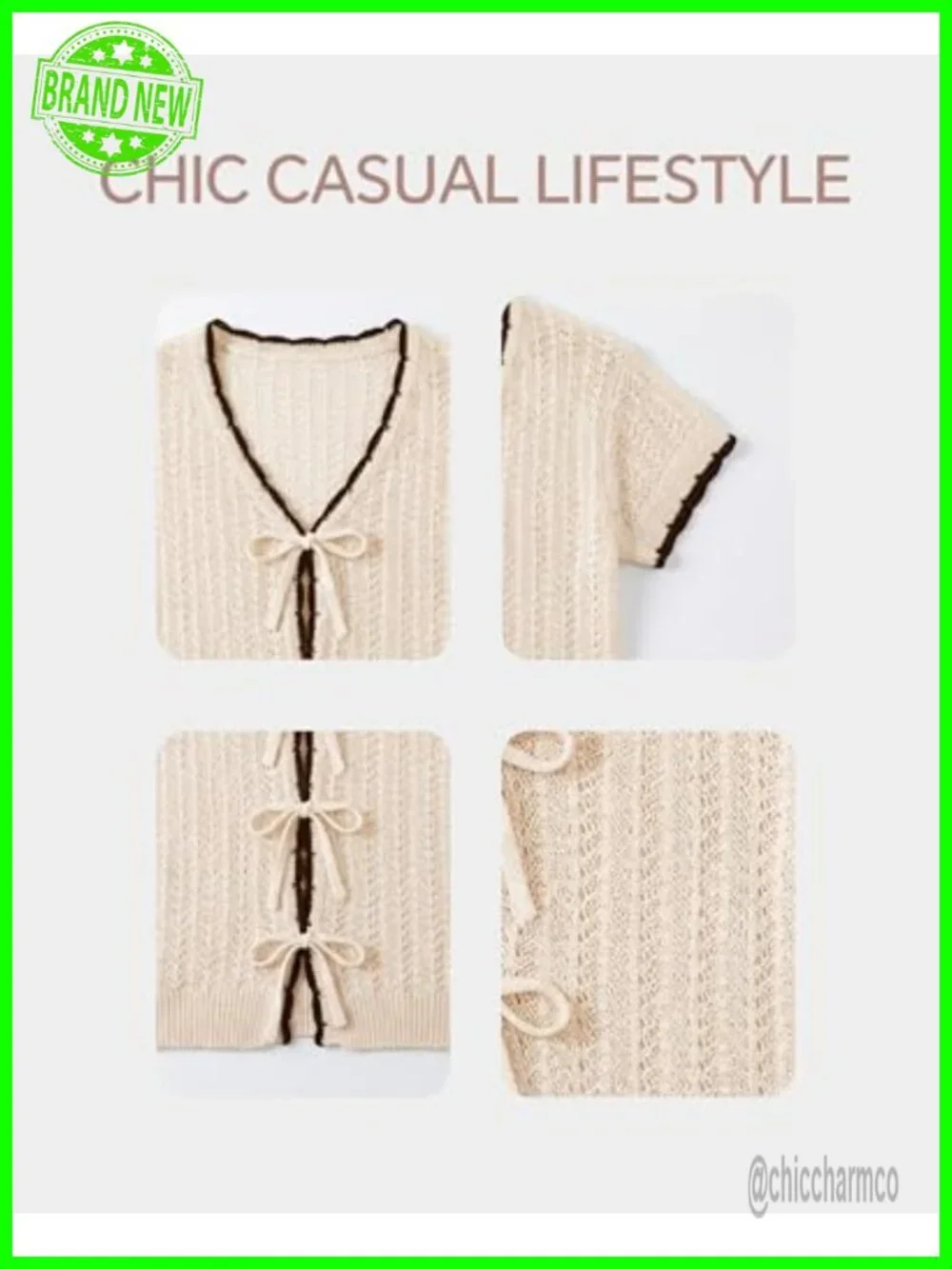 Sleeveless Cable Knit V-Neck Tie Front Sweater Vest - Vacation Outfits